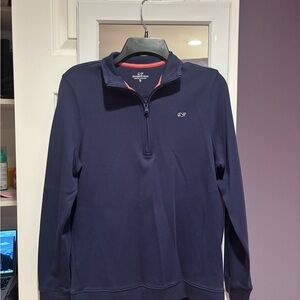 Vineyard Vines Men's Dark Blue Zip-Up Sweater